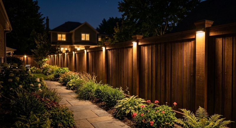 Fence Lighting Installation in Kansas City, KS